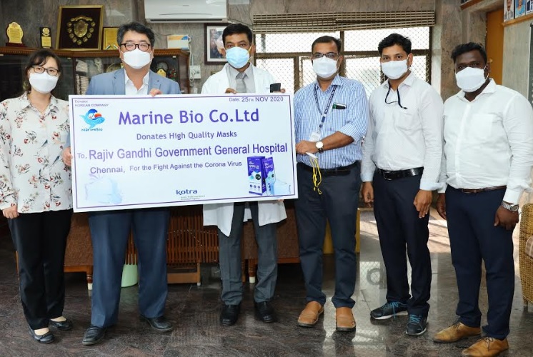Marine Bio Donates High-End Protective Masks to Rajiv Gandhi Government General Hospital