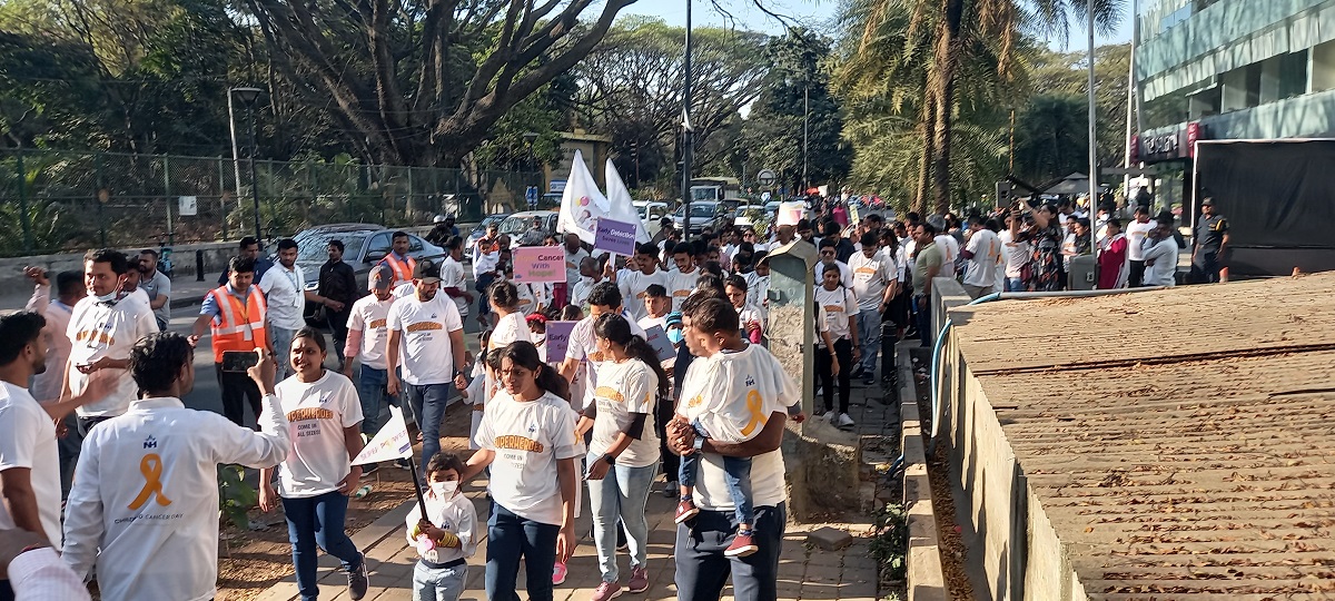 Over 200 Narayana Health doctors, nursing, paramedics & support staff participated in a walkathon to raise awareness about paediatric cancer