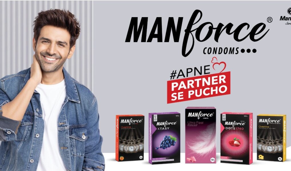 "Kartik Aaryan promoting consent awareness with Manforce Condoms"